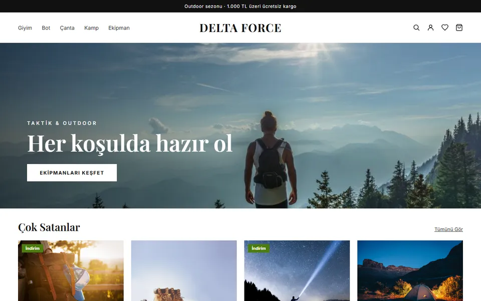 Delta Force ana sayfası