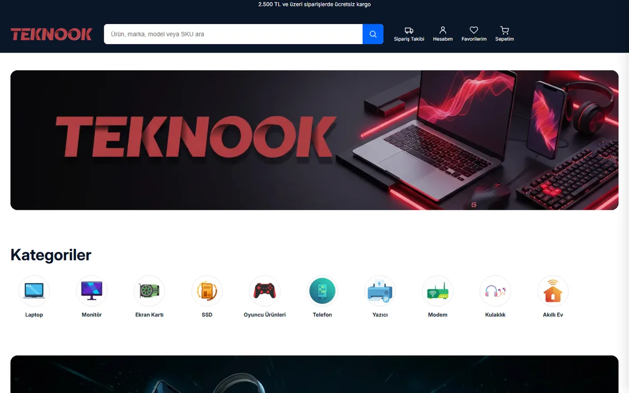 Teknook ana sayfası